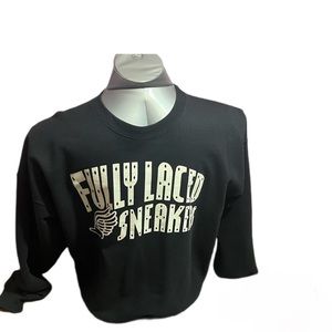 Black Fully Laced Sneakers glow in the dark sweatshirt